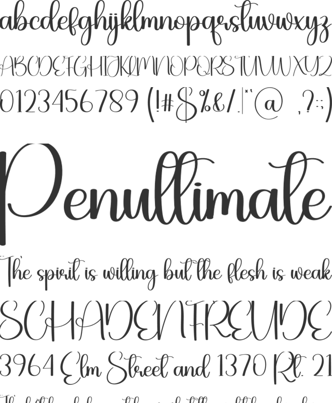 Mandala font preview
