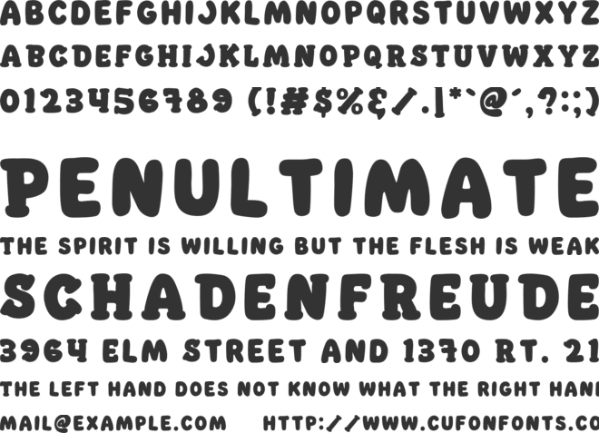 Pogo Puff font preview