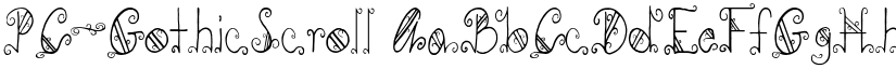 PC-GothicScroll font