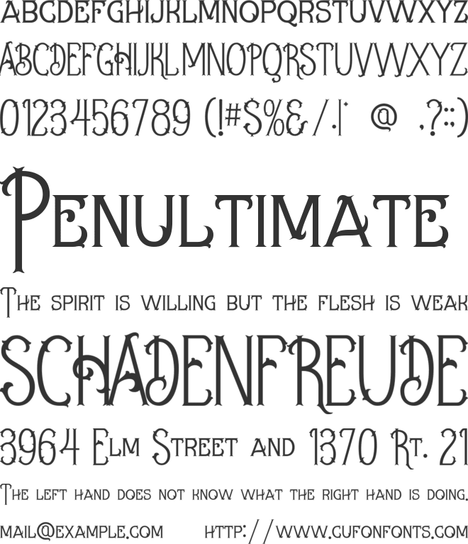Merisk font preview