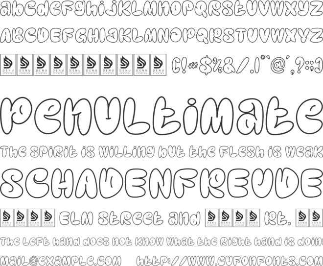 Crustte Bubbly font preview