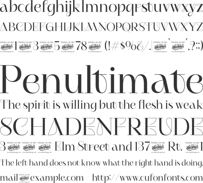 Gestack font preview