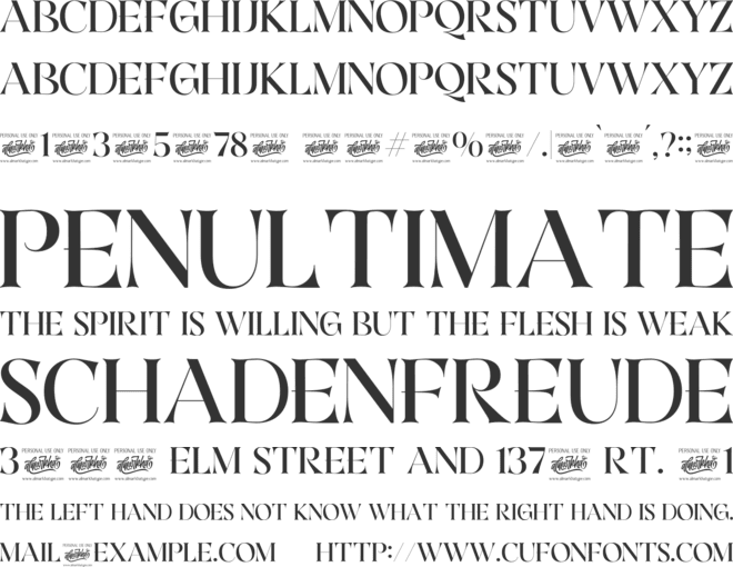 Bromolek font preview