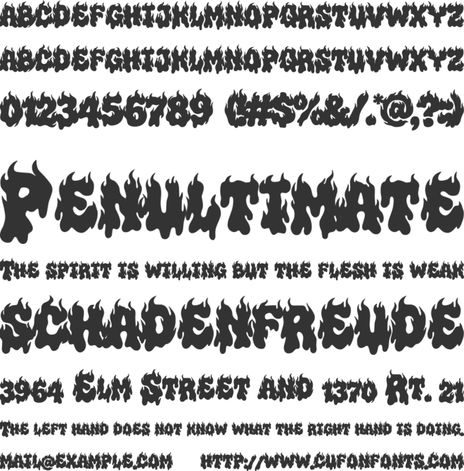 Ghost Terror font preview