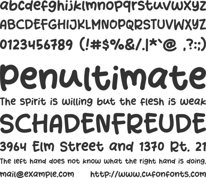 Ngaco font preview