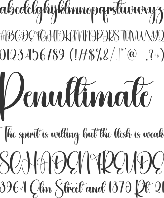 Seamless font preview