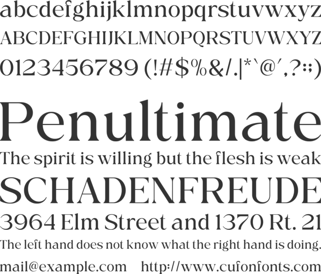 Ethereal Glamour font preview
