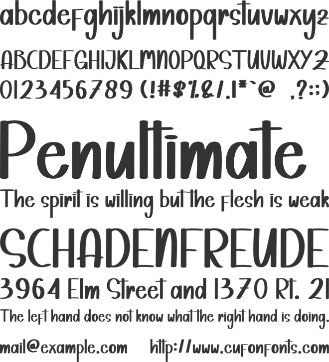 Smiling Teacher font preview