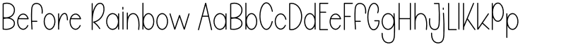 Before Rainbow font download