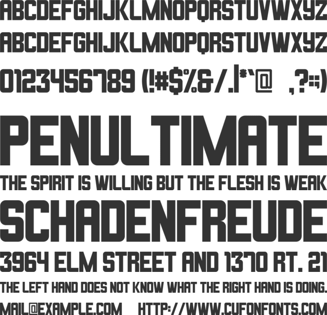CNRGN Normal font preview