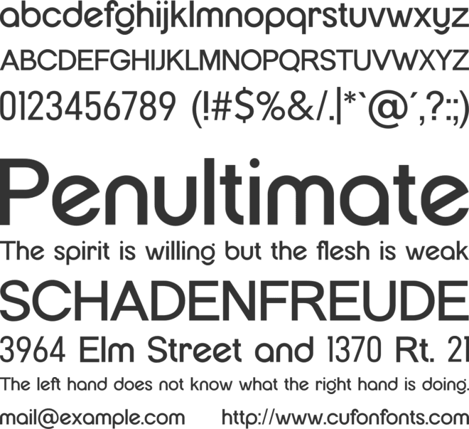 Goodspace Rounded Trendy Futuristic font preview