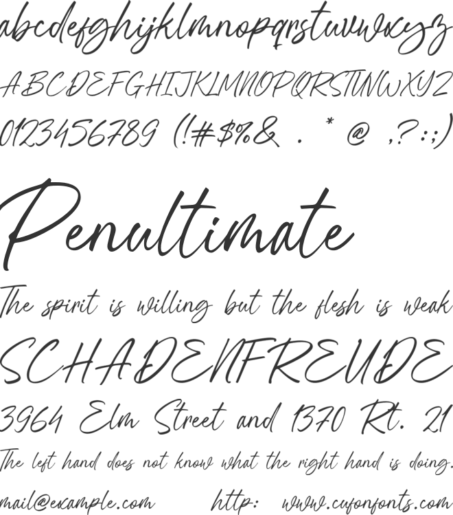 Hallrack font preview