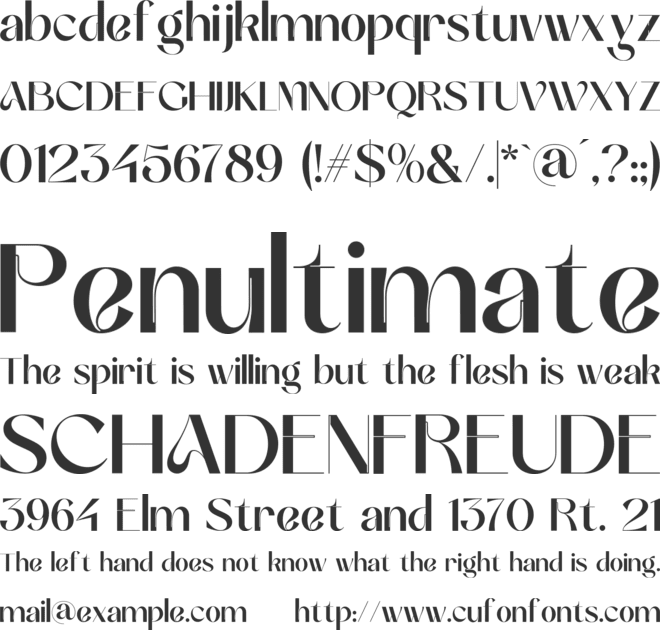 Beli font preview