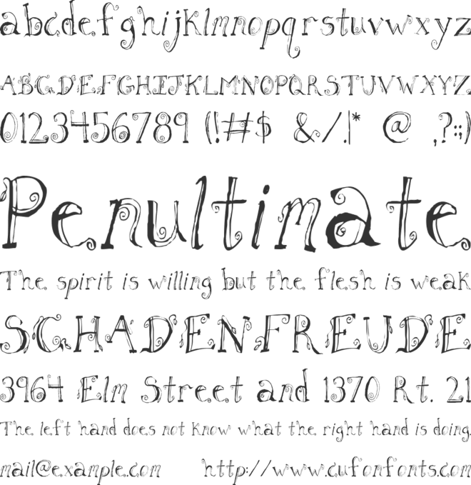 Fh Letter font preview