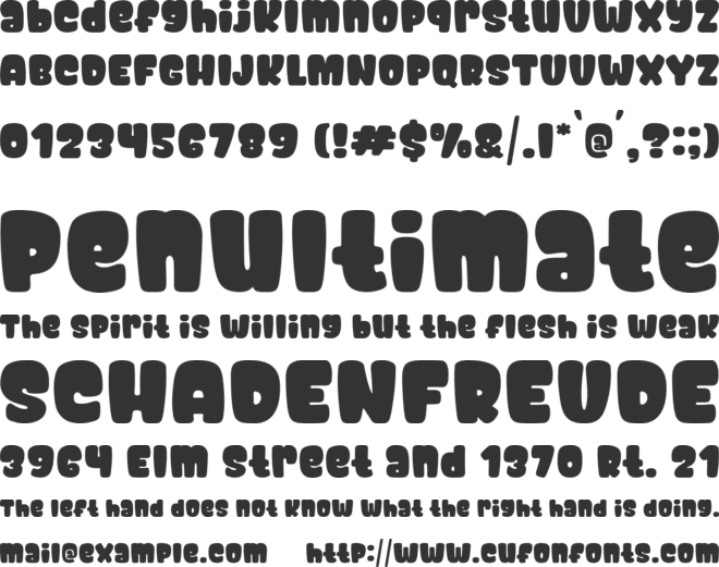 Kinder Classroom font preview