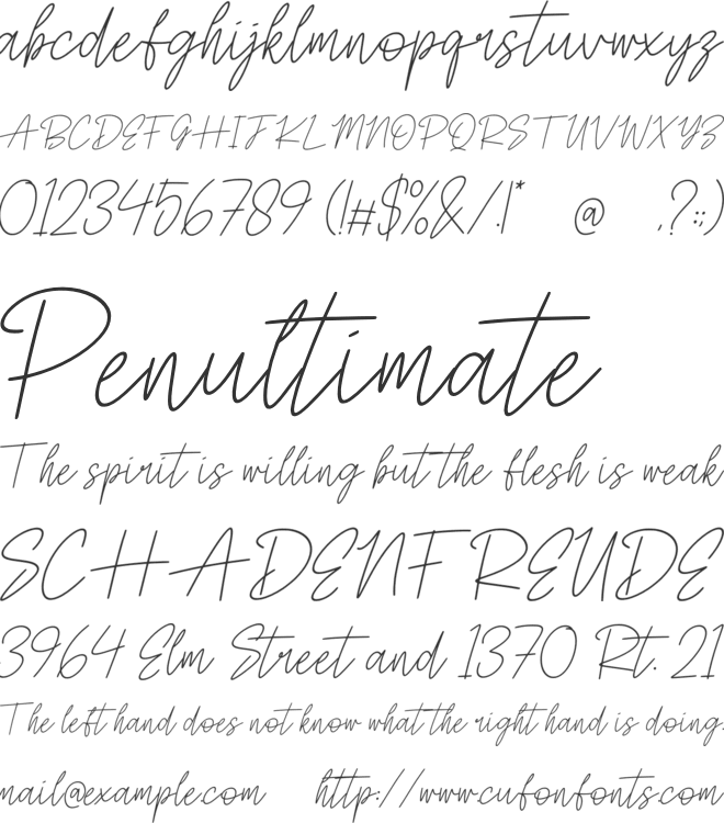Renatela font preview