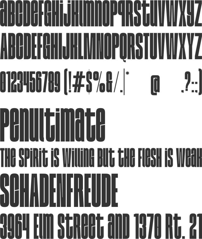 Burnian font preview