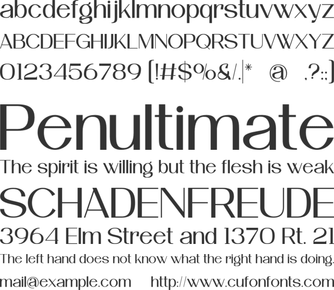 Aurena font preview