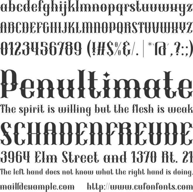 Spirite Ablaze font preview