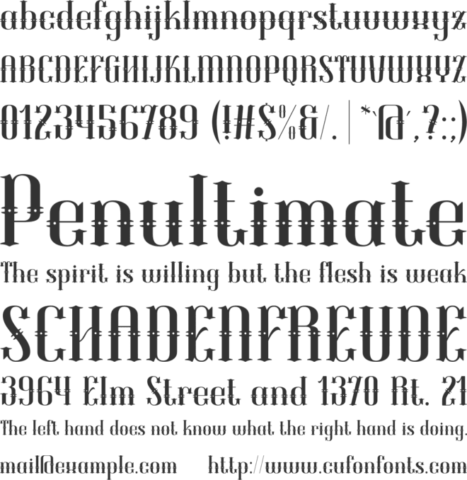 Strong And Firm font preview