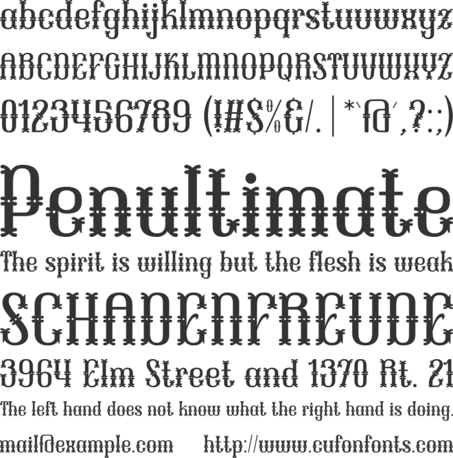 Complicated Relationship font preview