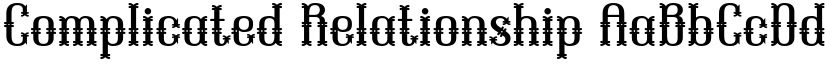 Complicated Relationship font download