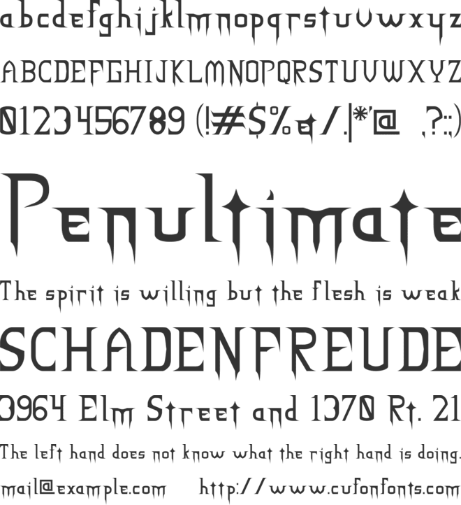 NECK ROMANCER font preview