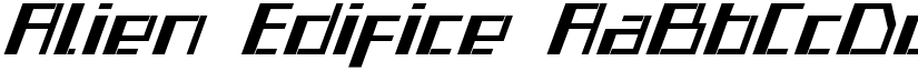 Alien Edifice font