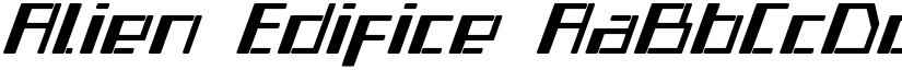 Alien Edifice font