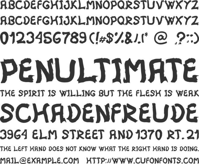 Mistica font preview