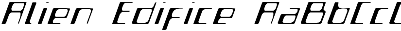 Alien Edifice font