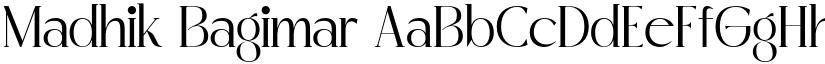 Madhik Bagimar font