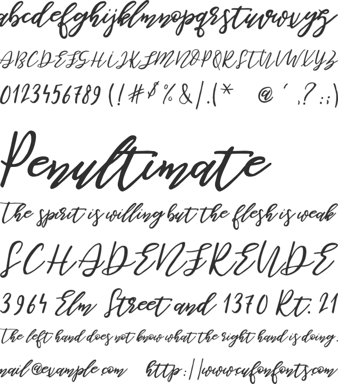 Be Perky font preview