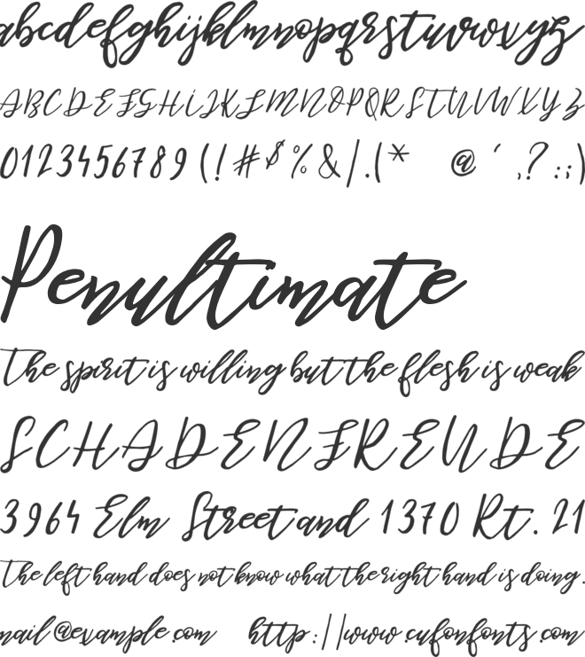 Be Perky font preview