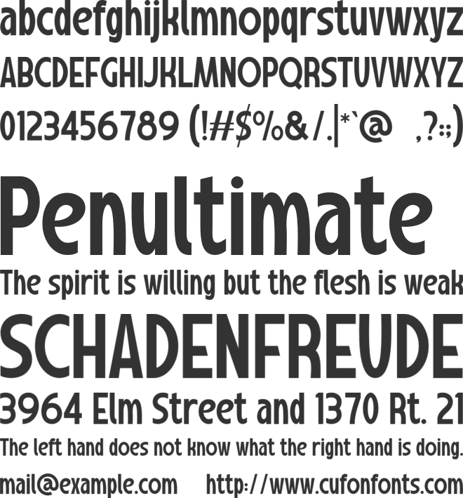 PINGLED font preview