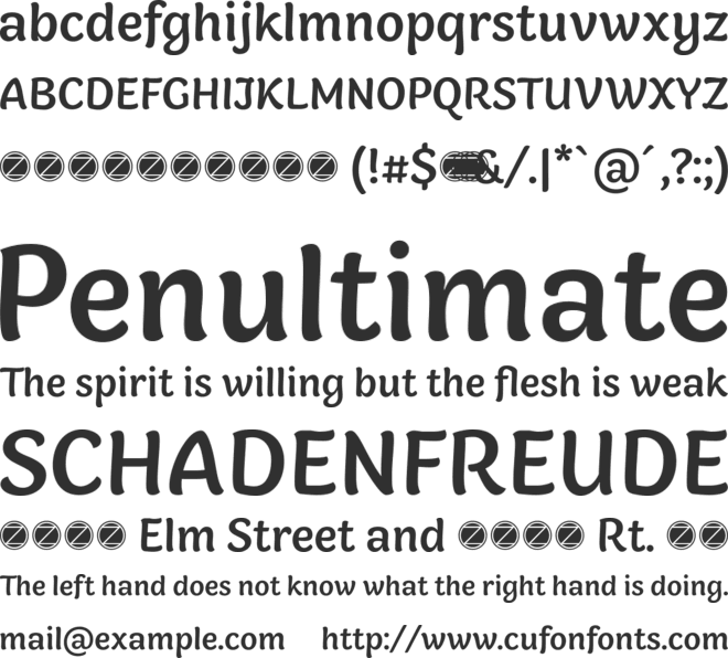 Holden Trial font preview