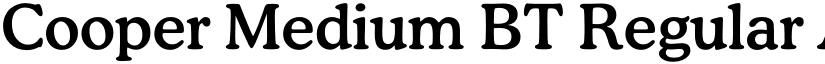 Cooper Medium BT font download