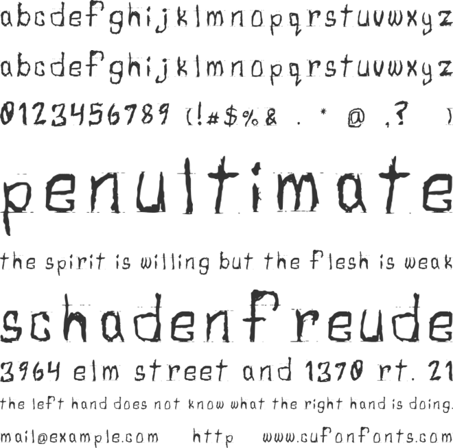 Klystron_sans font preview