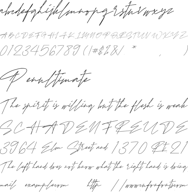 KattelaSignature font preview