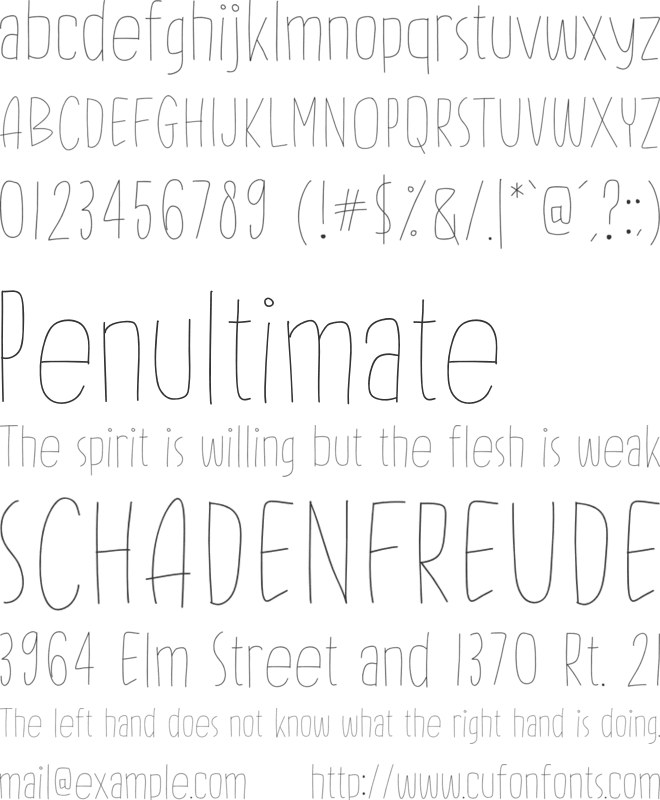 Homey font preview
