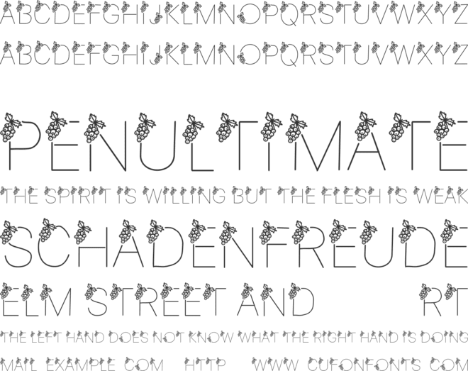 Graphe font preview