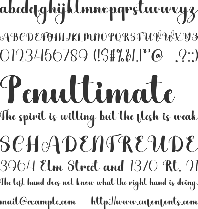 Family Gathering font preview