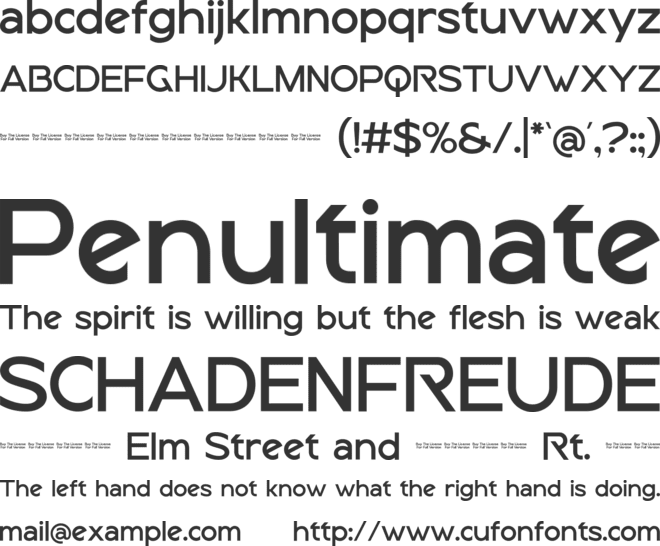 Gedbar font preview