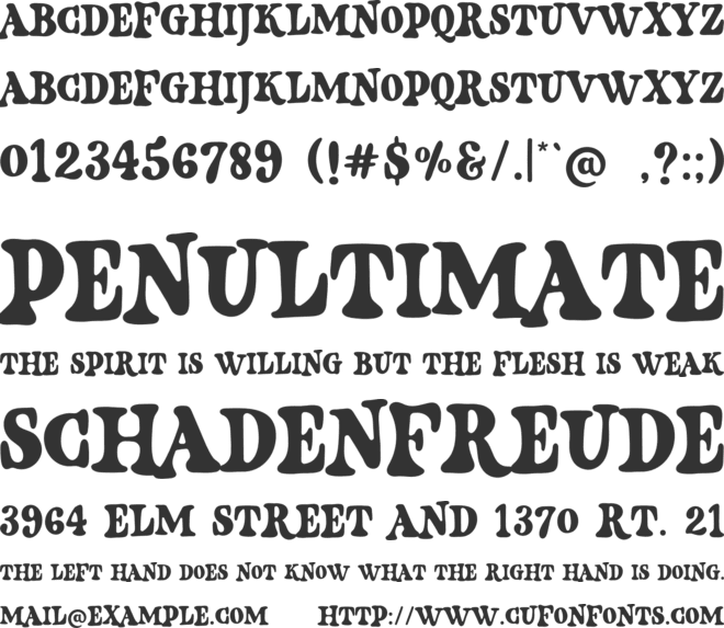 Brondy font preview