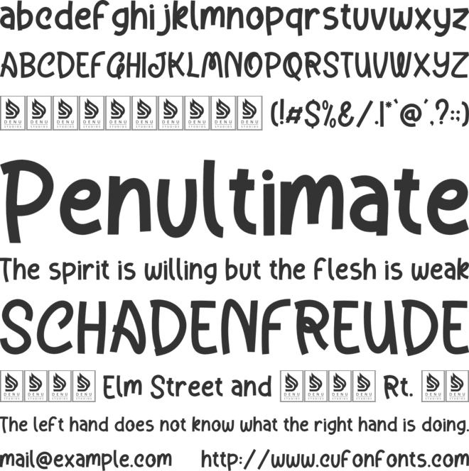 Girdale font preview
