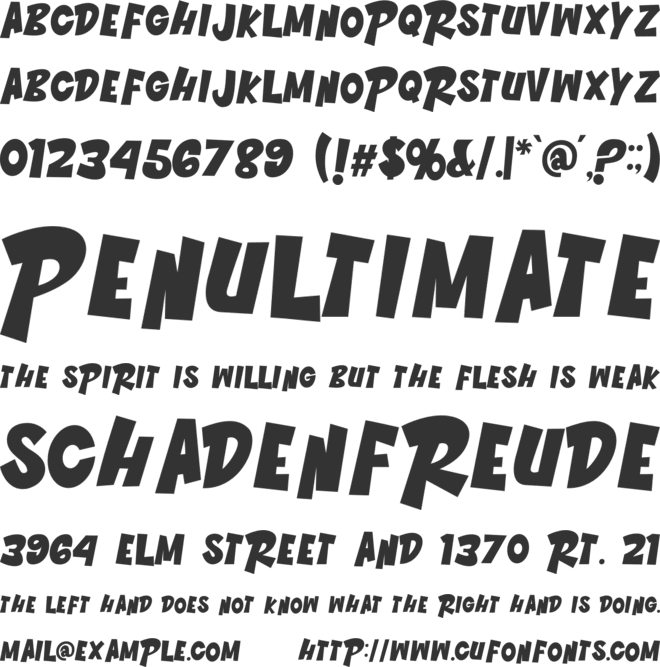 Rhinos Pero font preview