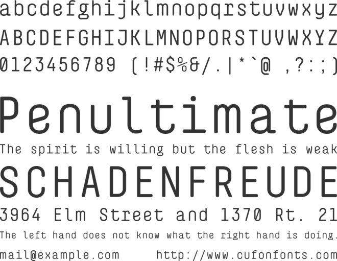 Monofrik font preview
