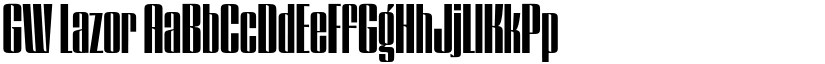 GW Lazor font