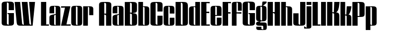 GW Lazor font