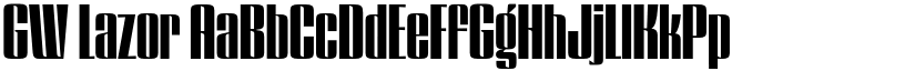 GW Lazor font